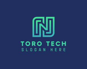 Tech Gamer Letter N   logo design