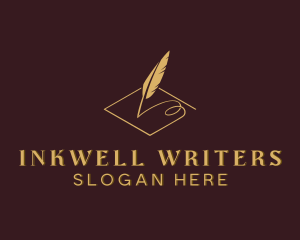 Writing - Writing Feather Stationary logo design