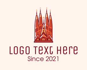 Europe - La Sagrada Familia Church logo design