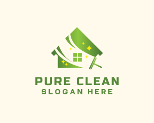 Housekeeping Wiper Cleaning logo design