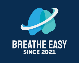 Bronchitis - Respiratory Lungs Orbit logo design
