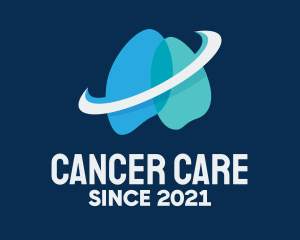 Cancer - Respiratory Lungs Orbit logo design