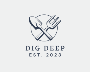 Gardening Shovel Tools logo design