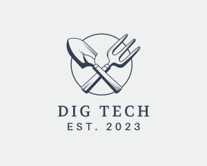 Dig - Gardening Shovel Tools logo design