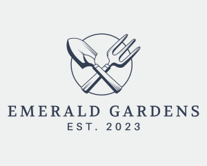 Gardening Shovel Tools logo design