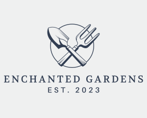 Gardening Shovel Tools logo design