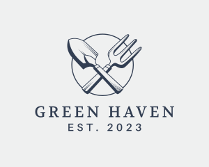 Garden - Gardening Shovel Tools logo design