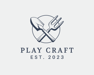 Gardening Shovel Tools logo design