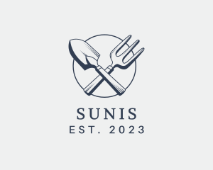 Gardening Shovel Tools logo design