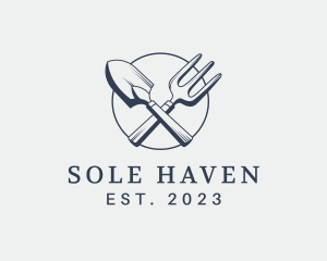 Gardening Shovel Tools logo design