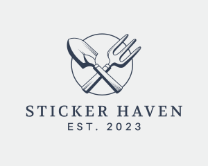 Gardening Shovel Tools logo design