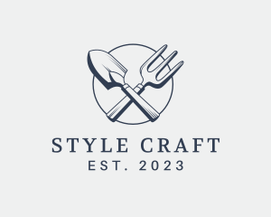 Gardening Shovel Tools logo design