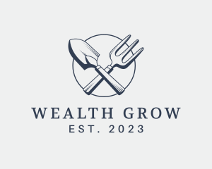 Gardening Shovel Tools logo design