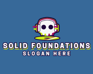 DJ Skull Headphones Logo