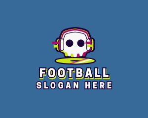 Mascot - DJ Skull Headphones logo design