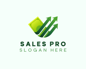 Sales - Arrow Money Growth logo design