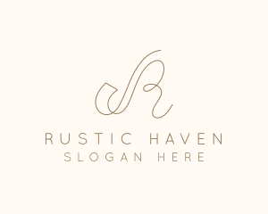 Elegant Letter R Boutique logo design