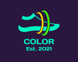 Sneakers - Space Running Shoes logo design