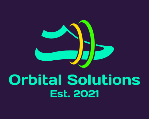 Orbital - Space Running Shoes logo design