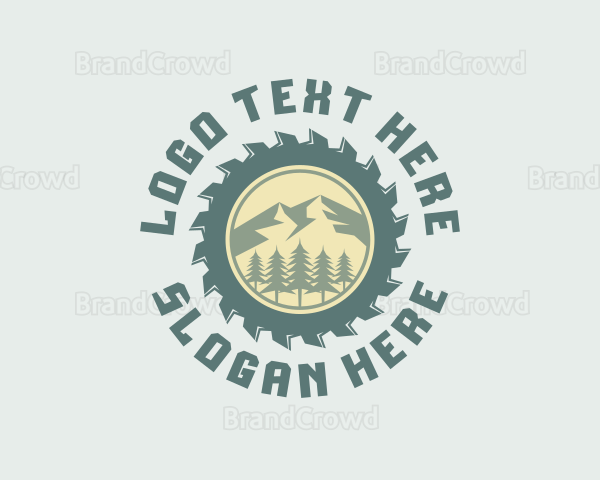 Woodcutter Tool Logging Logo