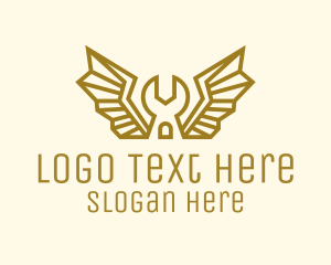 Winged Mechanic Wrench Logo