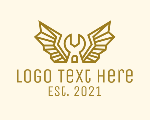 Wrench - Winged Mechanic Wrench logo design