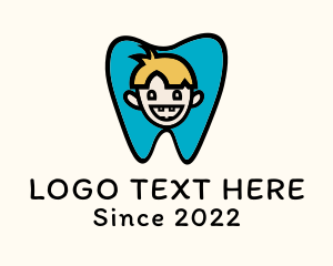 Children - Happy Kid Dentist logo design