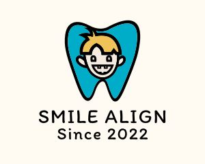 Orthodontic - Happy Kid Dentist logo design