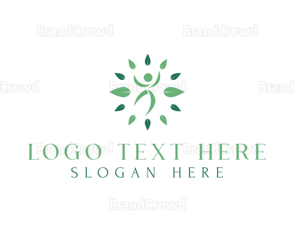 Wellness Human Leaf Logo