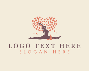 Yoga - Wellness Woman Tree logo design