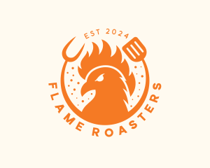 Roasting - Grilled Roast Chicken logo design