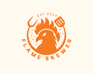 Skewer - Grilled Roast Chicken logo design