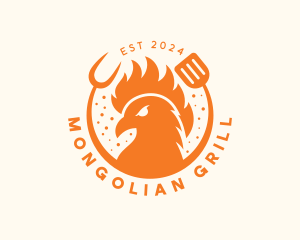 Grilled Roast Chicken logo design