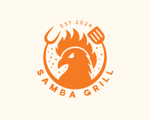 Grilled Roast Chicken logo design