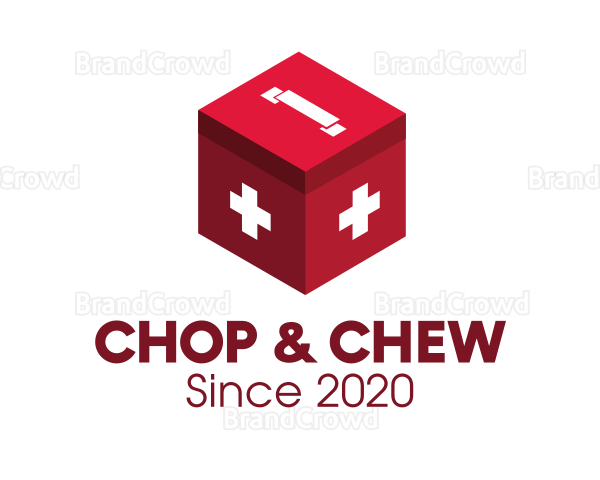 Red Medical Kit Box Logo