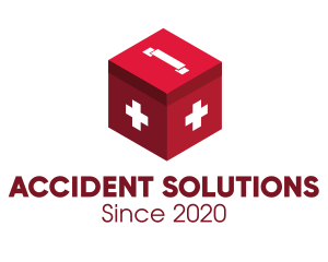 Accident - Red Medical Kit Box logo design