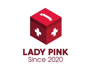 First Aid - Red Medical Kit Box logo design