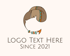 Aztec - Ethnic Feather Arrow logo design