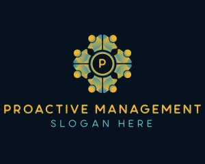 Management - People Organization Management logo design
