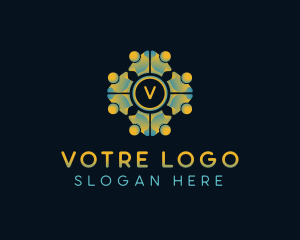 People Organization Management logo design
