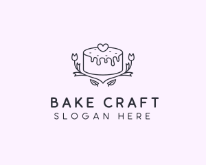 Romantic Wedding Cake logo design