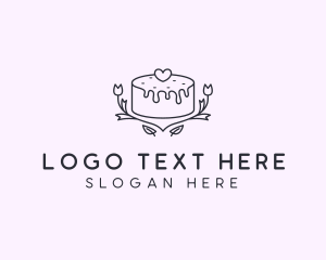 Food Blog - Romantic Wedding Cake logo design