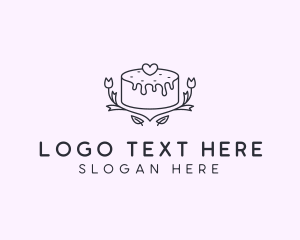 Wedding - Romantic Wedding Cake logo design