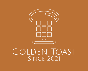 Toast - Waffle Phone Bread Toast logo design