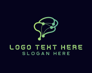 It - Brain Circuit Technology logo design