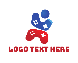 Video Game - Game Controller Multiplayer logo design