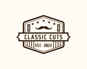 Barber - Hipster Barber Moustache logo design