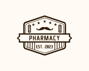 Suave - Hipster Barber Moustache logo design