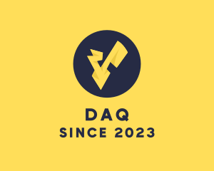 Yellow - Yellow Voltage Letter V logo design