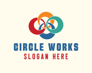 Round - Colorful Round Rings logo design